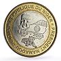 Niger 6000 francs Mamadou Tandja Elephant Four Africa Fantasy bimetal coin 2003
