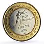 Niger 6000 francs Stop Malaria Elephant Four Africa Fantasy bimetal coin 2005