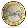 Togo 6000 francs Elephants Four Africa Fauna Fantasy X#20 bimetal coin 2003