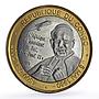 Congo 4500 francs Pope John Paul II Plane Elephant 3 Africa bimetal coin 2005