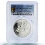 Malaysia 25 ringgit Commonwealth Meeting Politics PR69 PCGS silver coin 1989