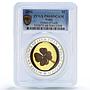 Palau 5 dollars Four Leaf Clover Ounce of Luck PR68 PCGS silver coin 2006