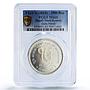 Nepal 2500 rupees Guru Nanak Birth Sikhism Religion MS65 PCGS silver coin 2019