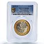 Switzerland 10 francs Edelweiss Flower Alpine Flora MS68 PCGS bimetal coin 2016