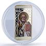 Macedonia 10 denari St Nicholas Wonderworker Triptych Religion silver coin 2017