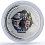 Cook Islands 2 dollars Sign Four Sherlock Holmes Movies Cinema silver coin 2007