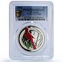 Bermuda 2 dollars Cardinal Wildlife Birds Fauna Color PR69 PCGS silver coin 2016