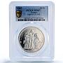 France 10 francs Hercules Liberty Equality Fraternity MS67 PCGS silver coin 1965