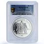 France 50 francs Hercules Piefort Liberty Equality SP68 PCGS silver coin 1979