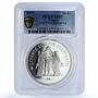 France 50 francs Hercules Piefort Liberty Equality SP67 PCGS silver coin 1977
