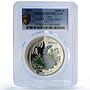 Laos 3000 kip Retrospection Rabbit Year Lunar Calendar PR67 PCGS Ag coin 1999