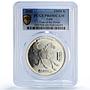 Laos 15000 kip Horse Year Lunar Calendar Hologram PR69 PCGS silver coin 2002