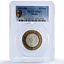 Mexico 10 pesos Republic Coinage Aztec Sun Stone MS67 PCGS bimetal coin 1993