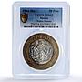 Mexico 50 pesos Ninos Heroes Revolution History MS63 PCGS bimetal coin 1994