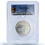 Vietnam 100 dong Jaguar Auto Cars Automobiles MS69 PCGS silver coin 1986