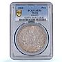 Mexico 1 peso Caballito Grito Dolores Independence AU55 PCGS silver coin 1910