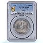 Italy Vatican 2 lire Pope Pius XII Standing Figure MS66 PCGS nickel coin 1939