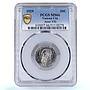 Italy Vatican 20 centesimi Pope Pius XI Saint Paul MS66 PCGS nickel coin 1929