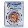 Great Britain 1/2 penny George III Coinage KM-647 MS64 PCGS copper coin 1799