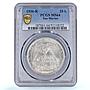 San Marino 20 lire Republic Coinage KM-11 MS64 PCGS silver coin 1936