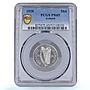 Ireland 1 shilling scilling Free State Coinage Bull PR65 PCGS silver coin 1928