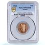 Ireland 1/4 farthing phingin Free State Coinage Bird PR65 PCGS bronze coin 1928
