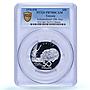 Guyana 50 dollars Independence Enmore Martyrs History PR70 PCGS silver coin 1976