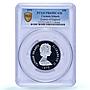 Cayman Islands 50 dollars Queens of England History PR69 PCGS silver coin 1975