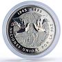Dominican Republic 1 peso United Nations UN Doves Birds proof silver coin 1995