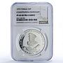 Tonga 5 paanga Constitution Tupou IV History Politics PF65 NGC silver coin 1975