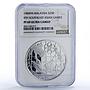 Malaysia 25 ringgit 9th SE Asian Games Map Sports PF69 NGC silver coin 1980