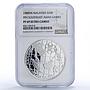 Malaysia 25 ringgit 9th SE Asian Games Map Sports PF69 NGC silver coin 1980