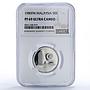 Malaysia 50 sen Republic Coinage Parliament House PF69 NGC CuNi coin 1980