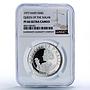 Haiti 50 gourdes World Queen Sugar Cane Elizabeth II PF66 NGC silver coin 1977