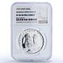 Haiti 50 gourdes Woman on the Beach Fineness Left PF69 NGC silver coin 1973