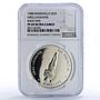 Marshall Islands 25 dollars Greg Louganis Back Dive PF69 NGC silver coin 1988