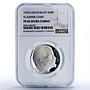 Czechoslovakia 50 korun Vladimir Lenin Birth Politics PF66 NGC silver coin 1970