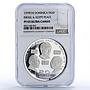 Dominica 20 dollars Israel Egypt Peace Treaty History PF63 NGC silver coin 1979