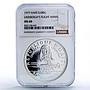 Haiti 100 gourdes Lindbergh Flight Plane Aviation MS68 NGC silver coin 1977
