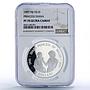 Fiji 10 dollars Princess Diana Child History Politics PF70 NGC silver coin 1997