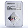 Maldives 20 rufiyaa Millennium PF67 NGC silver coin 2000