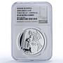 Greece 10 euro Olympics Torch Relay Athens Americas PF69 NCG silver coin 2004