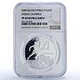 Cyprus 1 pound Torch Runner Sydney Olympic Games PF69 NCG silver coin 2000