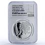 Greece 10 euro Olympics Torch Relay Athens Asia PF69 NCG silver coin 2004