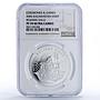 Kazakhstan 500 tenge Bessikke Salu Customs Games PF70 NGC silver coin 2006