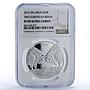 Belarus 20 roubles Two Bisons Bulls Wildlife Fauna PF69 NGC silver coin 2012