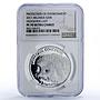 Belarus 20 roubles Hedgehog Protection Wildlife Fauna PF70 NCG silver coin 2011