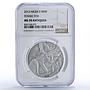 Niger 1000 francs Fennec Fox Magnificent Animals Fauna MS70 NGC silver coin 2013