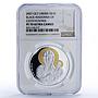 Liberia 10 dollars Black Madonna Czestochowa Religion PF70 NGC silver coin 2007