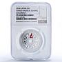 Latvia 5 euro Ainazi Nautical School Ship Seafaring PF69 NGC silver coin 2013